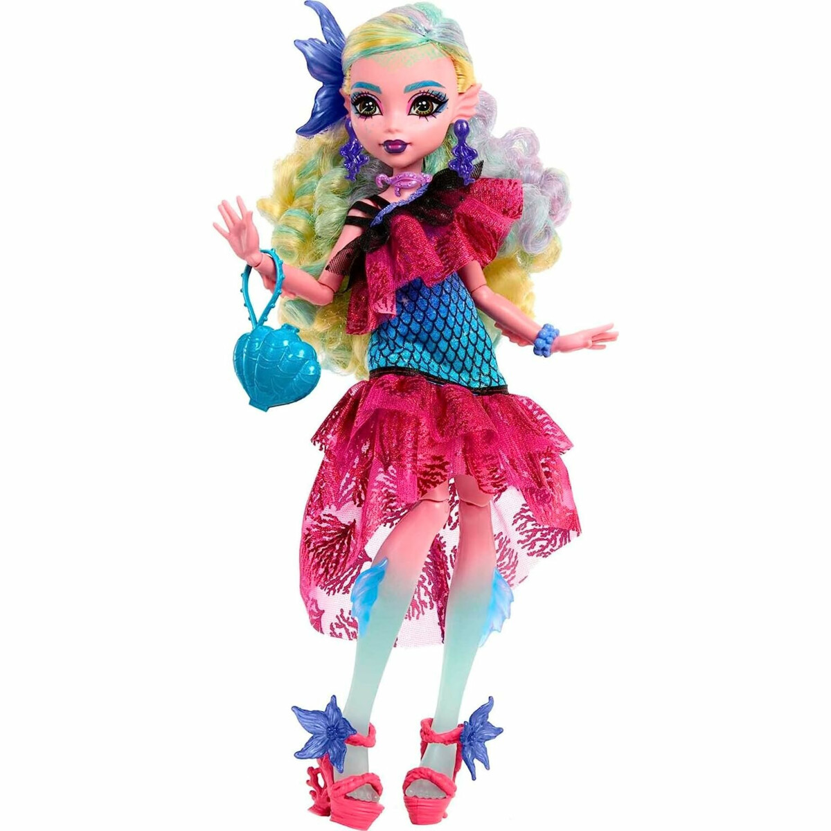 Mattel Monster High HNF71 (Lagoona Blue in Party Dress with Themed ...