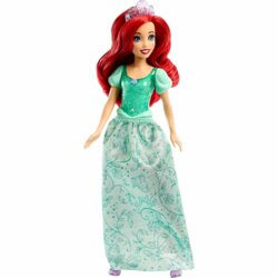 Ariel Fashion Doll, New for 2023, Sparkling Look with Red Hair, Blue Eyes & Tiara Accessory