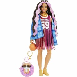 Extra Doll #13 with Pink-Streaked Crimped Hair
