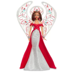 Bob Mackie, 2023 Angel in Shimmering Silver and Red Gown