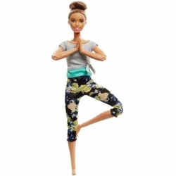 Made to Move Dolls with Yoga Clothes, Floral, Blue