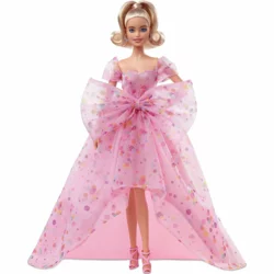 Birthday Wishes Doll Wearing Pink Tulle Gown & Shoes