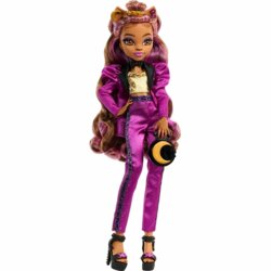 Clawdeen Wolf in Party Fashion with Themed Accessories Like Balloons