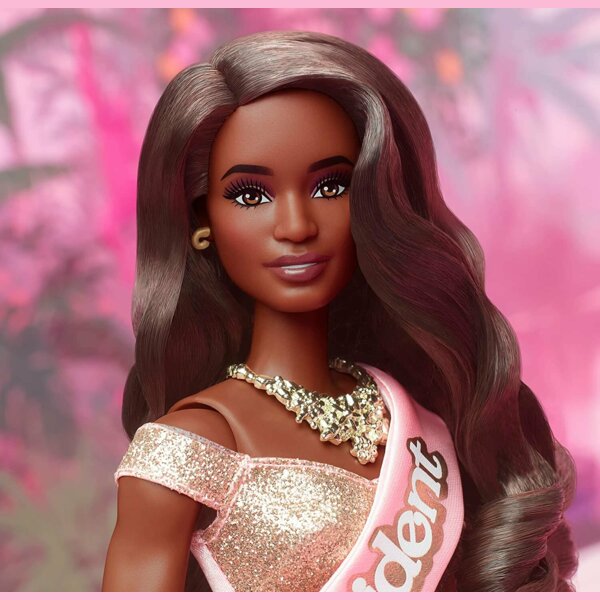 Barbie President, Pink and Gold Dress with Sash, The Movie 2023
