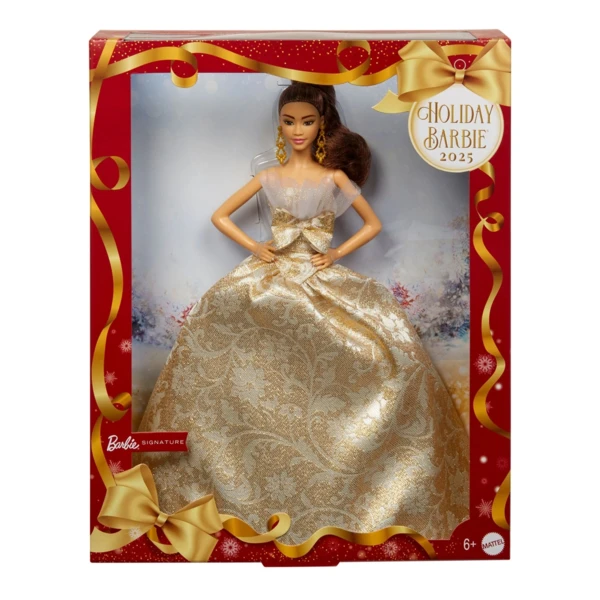 2025 Holiday Barbie, Light Brown Wavy Hair
