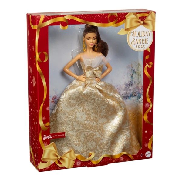 2025 Holiday Barbie, Light Brown Wavy Hair