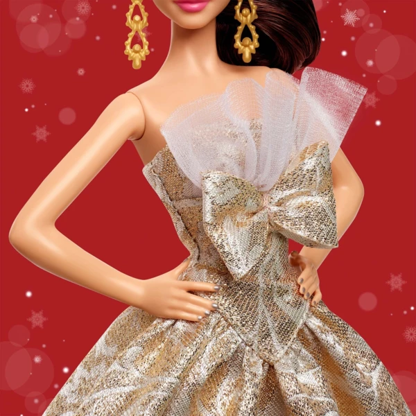 2025 Holiday Barbie, Light Brown Wavy Hair