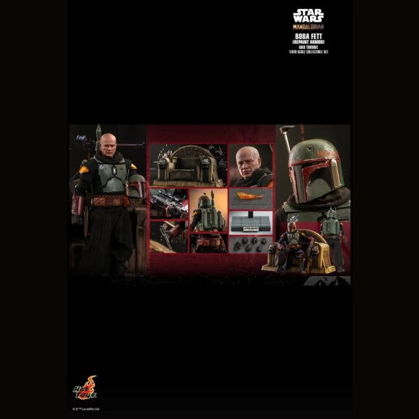 Hot Toys Boba Fett™ (Repaint Armor) and Throne, Star Wars: The Mandalorian