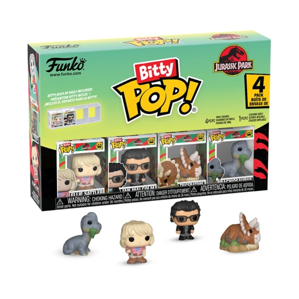 Funko Bitty Pop! Jurassic Park 4-Pack Series 1 (Ellie Sattler, Ian Malcolm, Triceratops, Brachiosaurus)