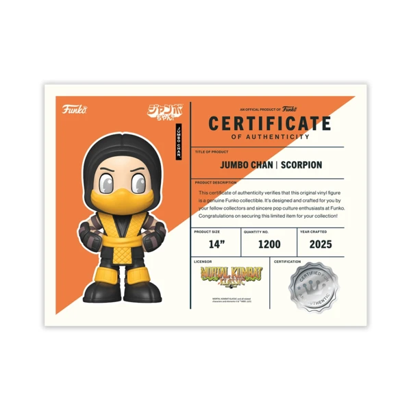 Funko Pop! Jumbo Chan Scorpion 14'' Vinyl Collectible, Video Games