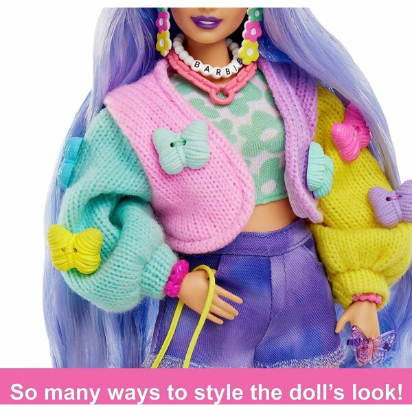 Barbie Extra Doll #20, with Wavy Lavender Hair