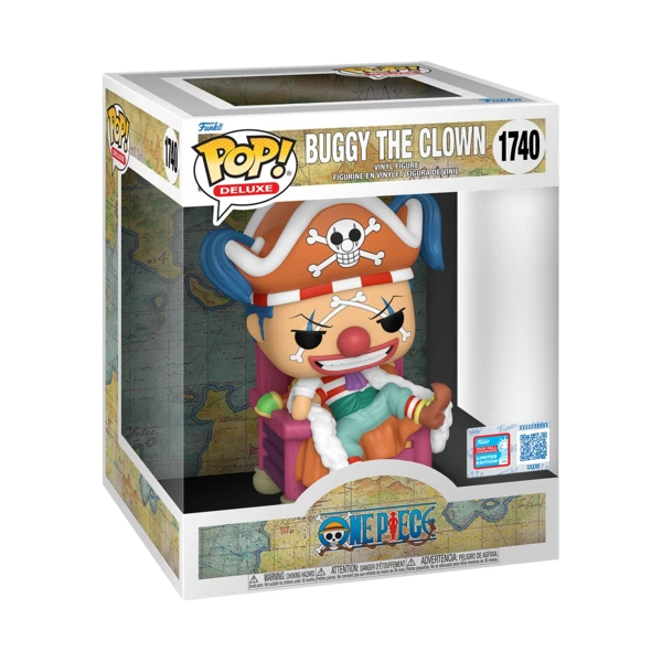 Funko Pop! DELUXE Buggy The Clown On Throne (Octane5 sticker), One Piece