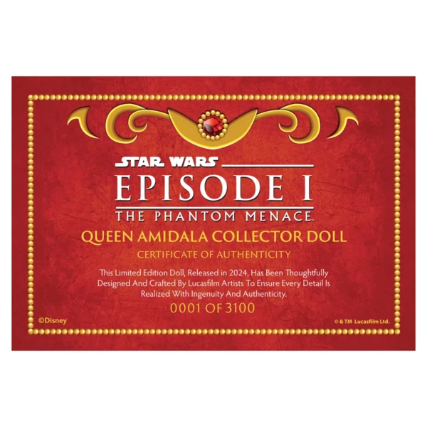 Disney Queen Amidala Limited Edition: Star Wars: Episode 1 – The Phantom Menace 25th Anniversary