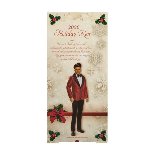 Barbie 2026 Holiday Ken with Black Hair, Holiday Barbie