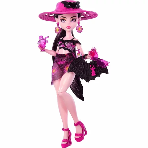 Monster High Draculaura with Swimsuit, Sarong and Beach Accessories, Scare-adise Island