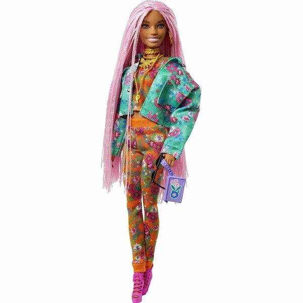 Barbie Extra Doll #10 with Long Pink Braids