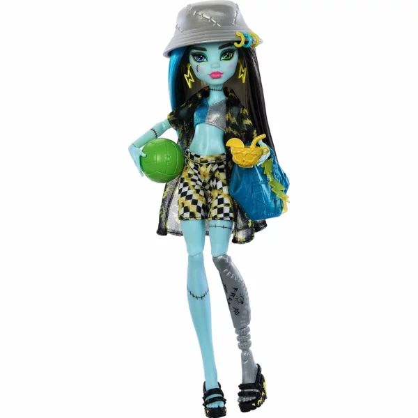 Monster High Frankie Stein with Swimsuit, Coverup and Beach Accessories, Scare-adise Island