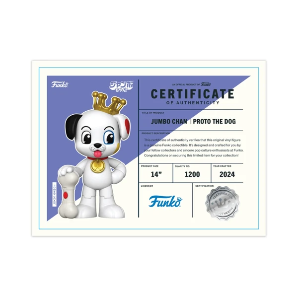 Funko Pop! Jumbo Chan Proto the Dog 14'' Vinyl Collectible, Funko Gear