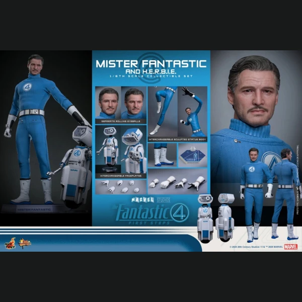 Hot Toys The Fantastic Four: First Steps - Mr. Fantastic & HERBIE (Deluxe)