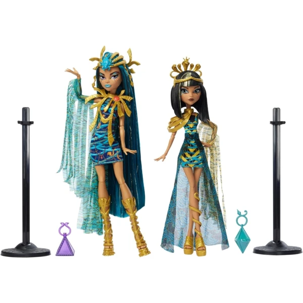 Monster High Mummy Majesties Cleo and Nefera De Nile, Two-Pack