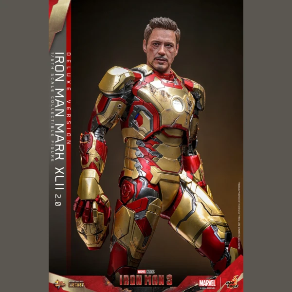 Hot Toys Iron Man 3 - Iron Man Mk 42 (Deluxe, Battle Damaged)