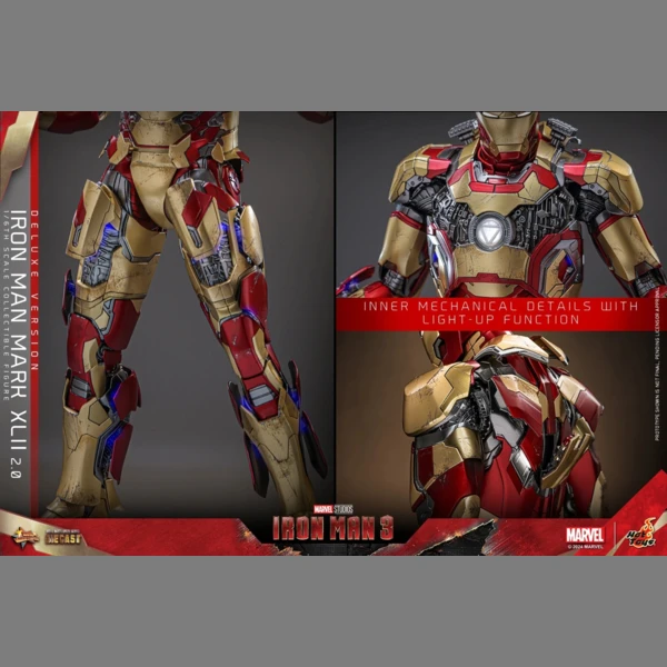 Hot Toys Iron Man 3 - Iron Man Mk 42 (Deluxe, Battle Damaged)