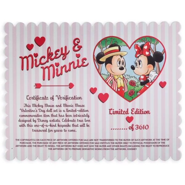Disney Mickey Mouse and Minnie Mouse Valentine's Day Limited Edition Doll Set
