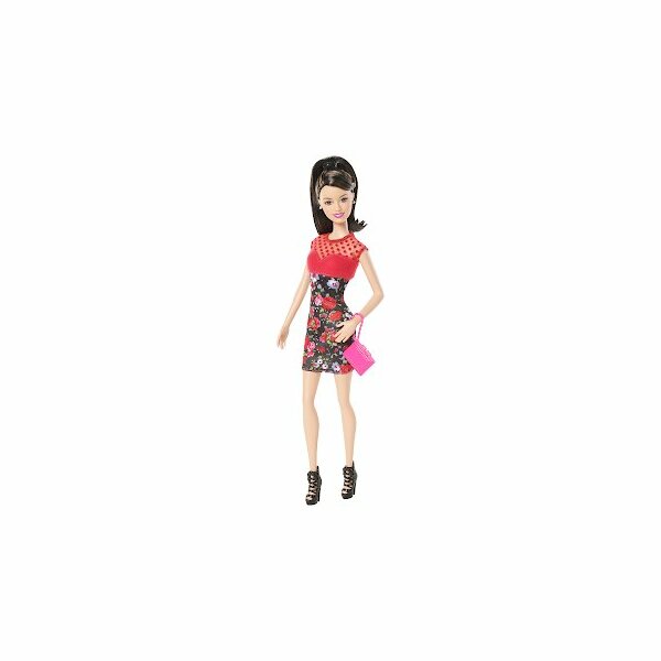 Barbie Fashionistas Flower Print & Red Bodice #CFG15 (2015), Fashionistas (wave 1)
