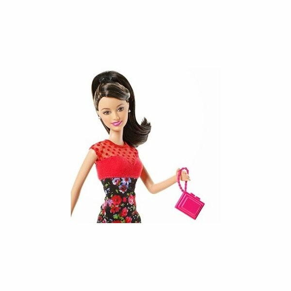 Barbie Fashionistas Flower Print & Red Bodice #CFG15 (2015), Fashionistas (wave 1)