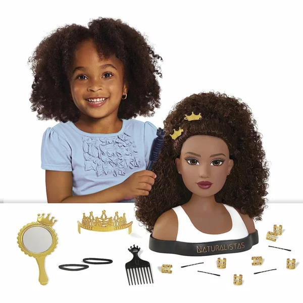 Purpose Toys Naturalistas Dayna Deluxe Crown and Curls Fashion Styling Head