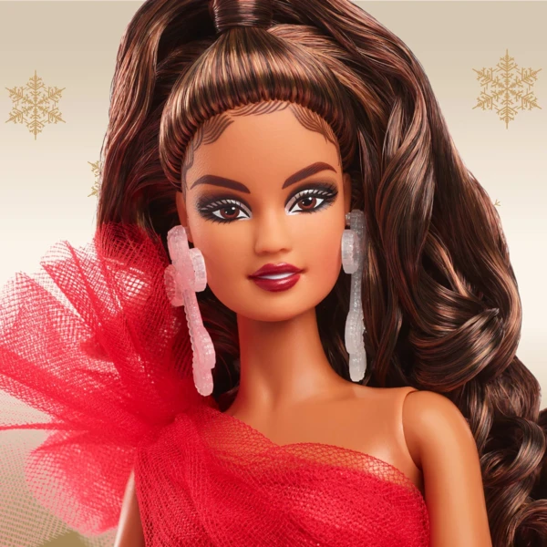 Barbie Latina, Light Brown Wavy Hair, 2024 Holiday Barbie