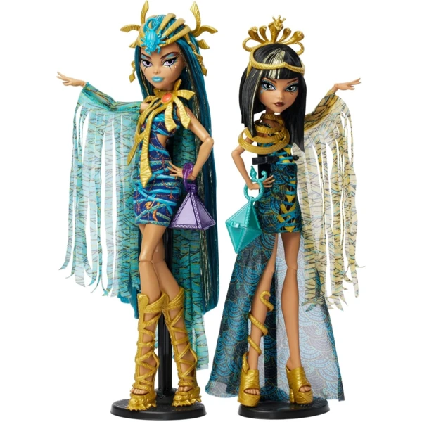 Monster High Mummy Majesties Cleo and Nefera De Nile, Two-Pack