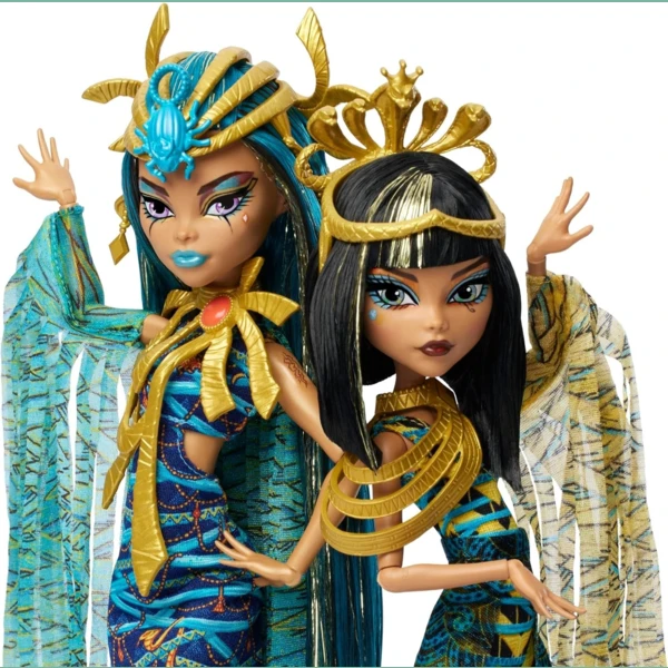 Monster High Mummy Majesties Cleo and Nefera De Nile, Two-Pack