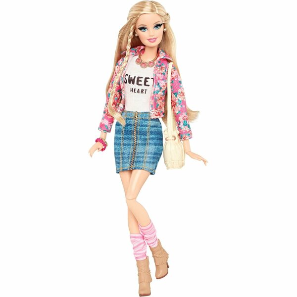 Barbie Style Floral Jacket Doll