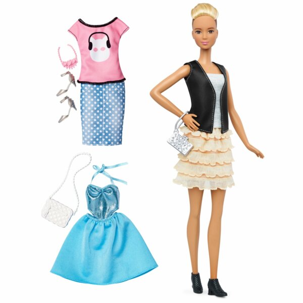 Barbie Fashionistas №044 – Leather & Ruffles Doll & Fashions – Tall 