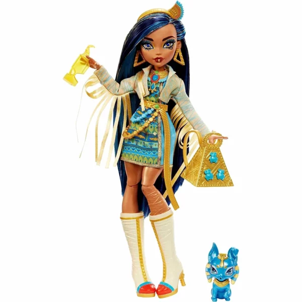 Monster High Cleo De Nile with accessories & Pet Dog, Signature Look