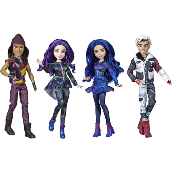 Hasbro Isle of The Lost Collection 4 Pack Dolls: Mal, Evie, Carlos, and Jay, Descendants 3