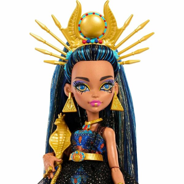 Monster High Cleo De Nile in Party Dress with Themed Accessories Like a Scepter, Monster Ball