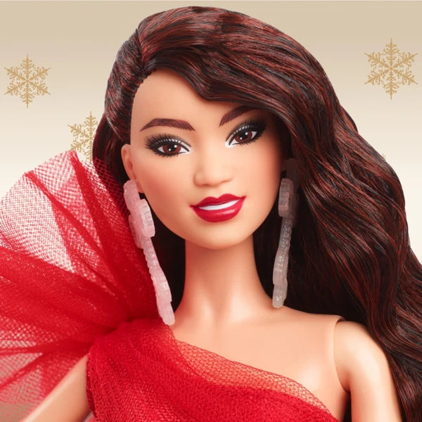 Barbie Asian, Dark Brown Long Wavy Hair, 2024 Holiday Barbie