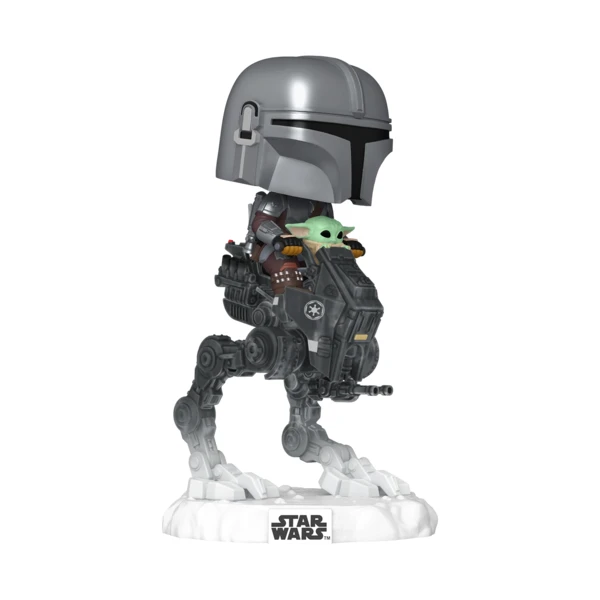 Funko Pop! The Mandalorian with Grogu in Imperial Remnant AT-RT, Star Wars: The Mandalorian