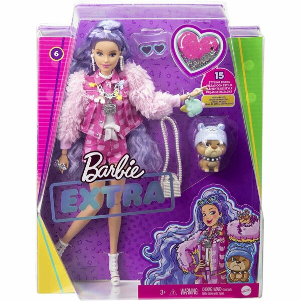 Barbie Extra Doll #6 with Long Periwinkle Hair