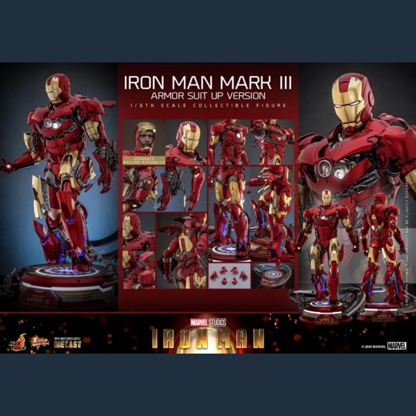 Hot Toys Iron Man - Mk3 Armor (Suit Up Version Diecast)