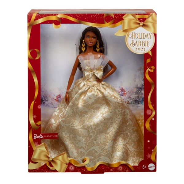 2025 Holiday Barbie, Brown Wavy Hair