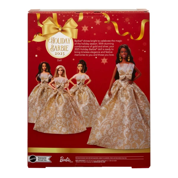 2025 Holiday Barbie, Brown Wavy Hair