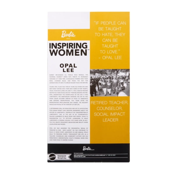 Barbie Dr. Opal Lee, Inspiring Women