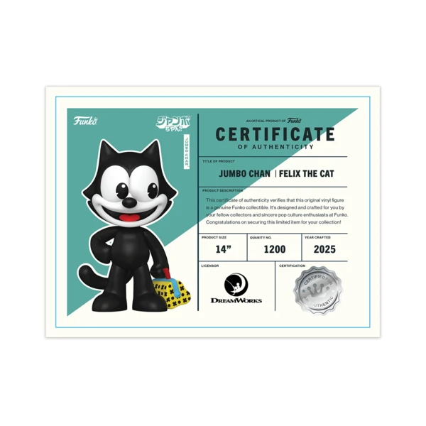 Funko Pop! Jumbo Chan Felix The Cat 14'' Vinyl Collectible, Animation