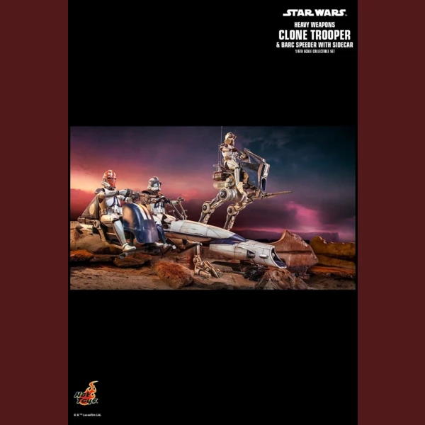 Hot Toys Heavy Weapons Clone Trooper™  and BARC Speeder™ with Sidecar, Star Wars: The Clone Wars