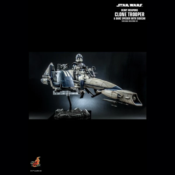 Hot Toys Heavy Weapons Clone Trooper™  and BARC Speeder™ with Sidecar, Star Wars: The Clone Wars
