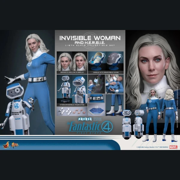 Hot Toys The Fantastic Four: First Steps - Invisible Woman & HERBIE (Deluxe)