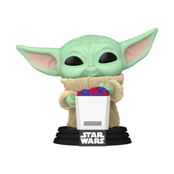 Funko Pop! Grogu with Snack (Flocked), Star Wars: The Mandalorian